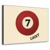 Cirkel - Zeven - Lucky - Rood Textielframe - compleet frame klein -3d