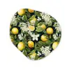 Hangende - Citroenen - Witte - Bloemetjes Wandcirkel Organisch Forex 3mm klein 629 -3d