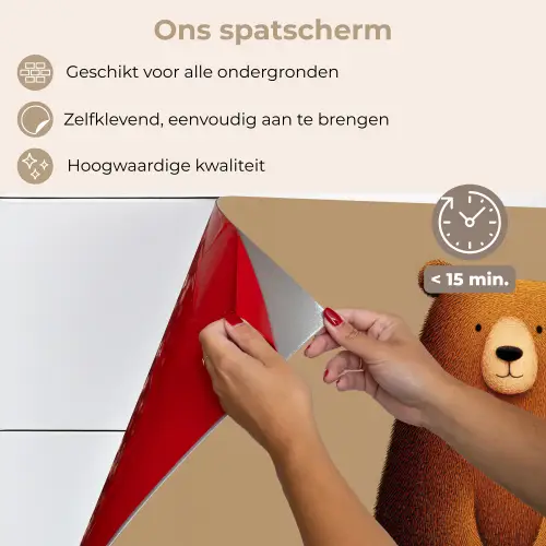 Beer - Minimalistisch - Bruin keuken achterwand spatscherm klein -spatscherm_NL