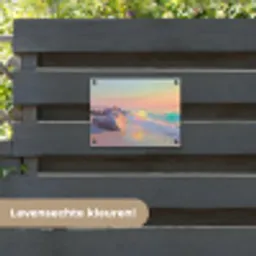 Zomerlicht - Strand - Fonkelende accenten tuinposter los doek klein -sfeer3