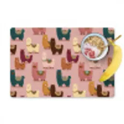 Alpaca's - Patroon - Kleurrijk Placemat vinyl groot 368 -zzzproduct_Kitchenyeah-website