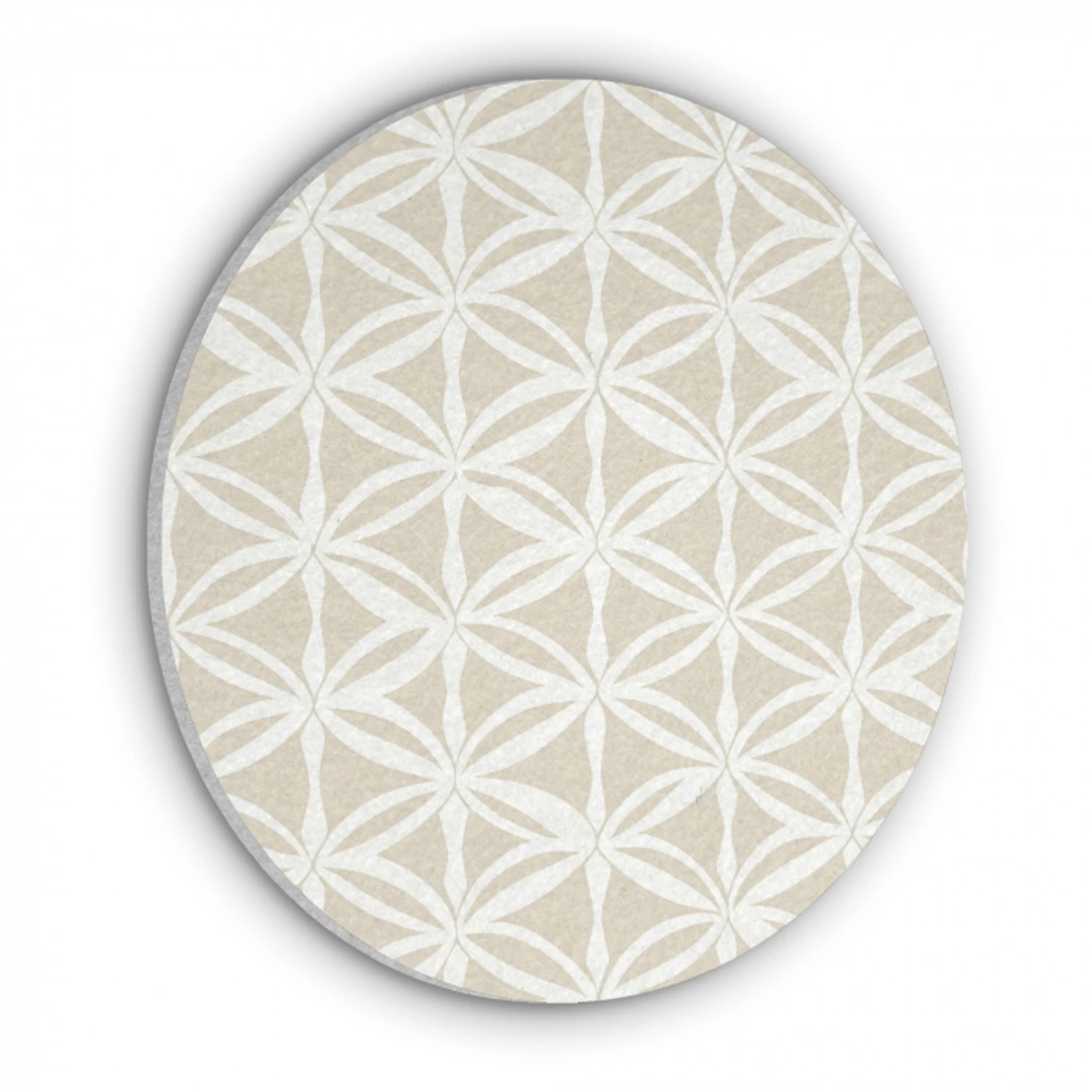 Motief - Modern - Beige Akoestische PET Vilt - Rond klein 838 -3d