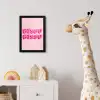 Bisou - Roze - Dikke letters fotolijst zwart zonder passe partout klein -usfeer4_kinderkamer