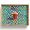 Mok - Koffie - Zigzag - Slagroom Dienblad Rechthoek middel -z3d_shopping