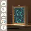 Turquoise - Bliksem  - Wolken Light Box met kabel (Tafellamp) klein 925 -USP_NL