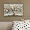Boom - Bloemen - Wit - Natuur - Kunst canvas 2cm klein -sfeer3