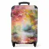 Landschap - Olieverf - Kleurrijk - Natuur NBS - Handbagage koffer - Unisex middel -productfoto_recht