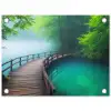 Brug - Water - Rivier - Bos tuinposter los doek klein -3d