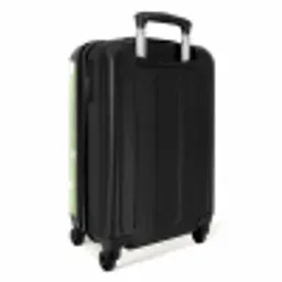 Groene achtergrond met witte stippen NBS - Handbagage koffer - Unisex middel -achterkant