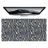 Zebra - Patroon - Blauw - Beige Muismat XXL klein 681 -zzz3d