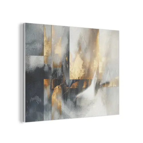Kunst - Goud - Zilver - Abstract PET vilt klein -3d