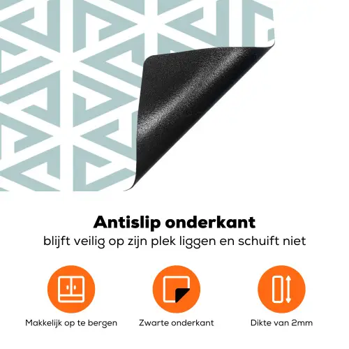 Design - Geometrie - Patroon - Driehoek Inductie beschermer vinyl 3mm klein 276 -zzzzzzz-td-onderkant