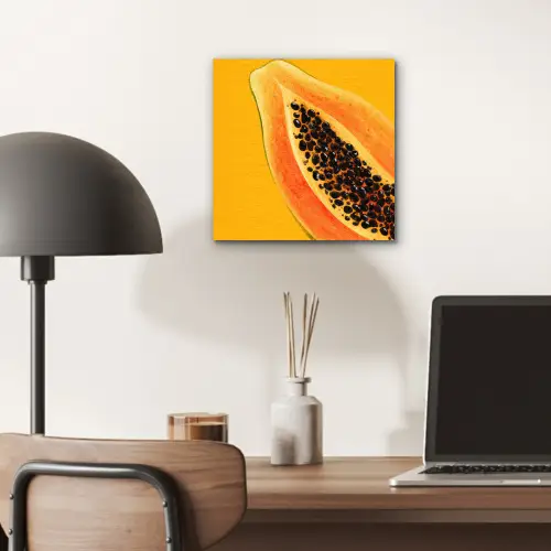 Papaja - Oranje - Topisch aluminium wit klein -sfeer5