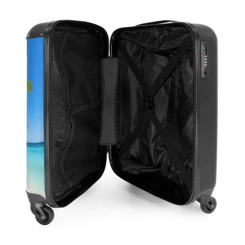 Palmbomen op strand NBS - Handbagage koffer - Kinderen Unisex middel -binnenkant