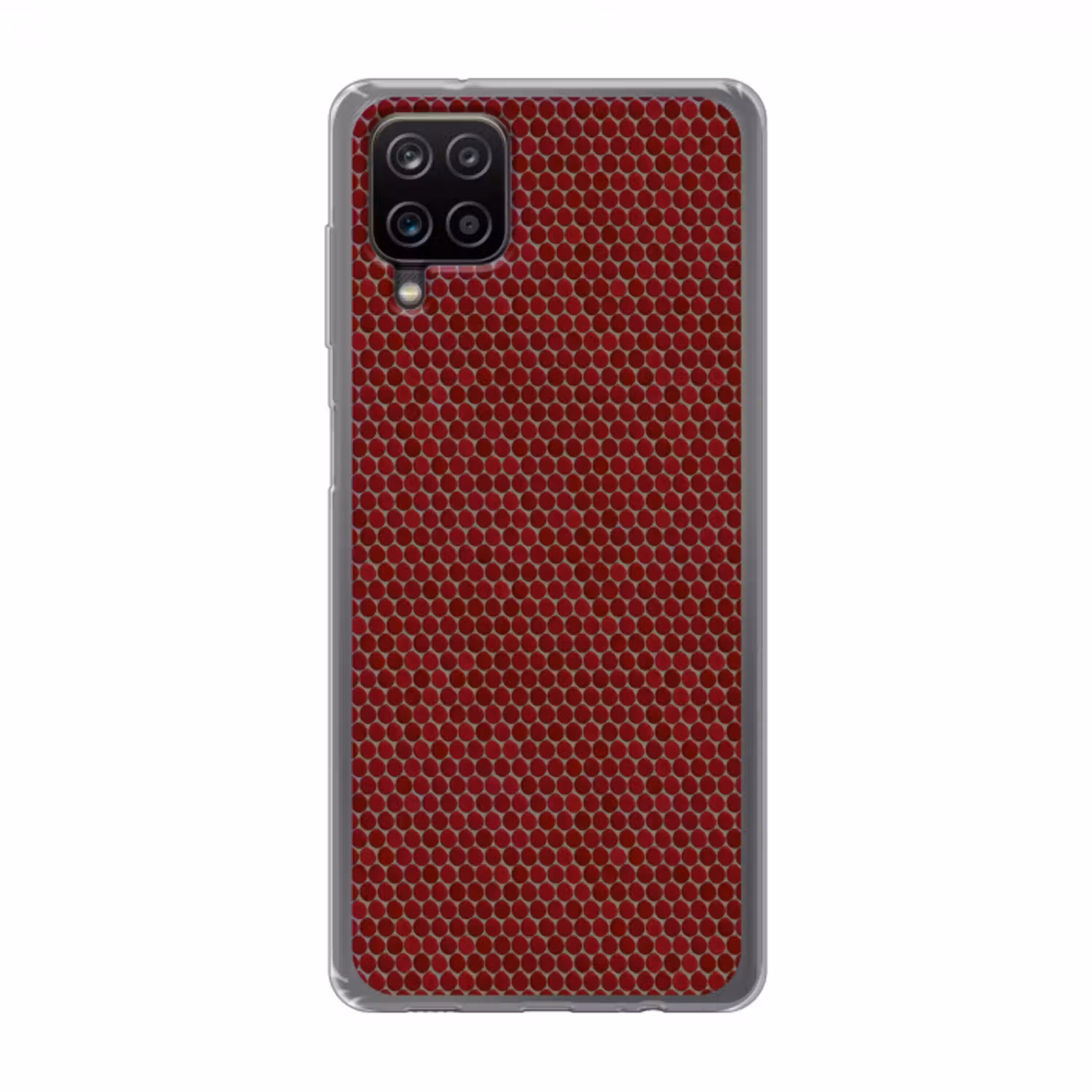 Penny - Mozaïek - Rond - Rood Telefoonhoesje Samsung Galaxy A12 klein 372 -3d