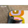 Stapel - Vormen - Geblokt - Oranje Placemat vinyl groot -closeup
