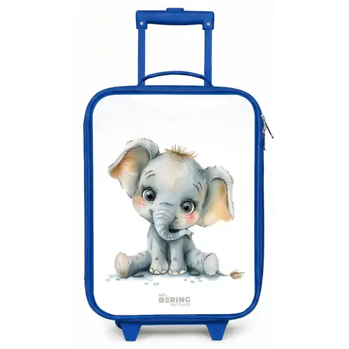Baby olifant Kinderkoffer - Blauw klein -zz3dotto