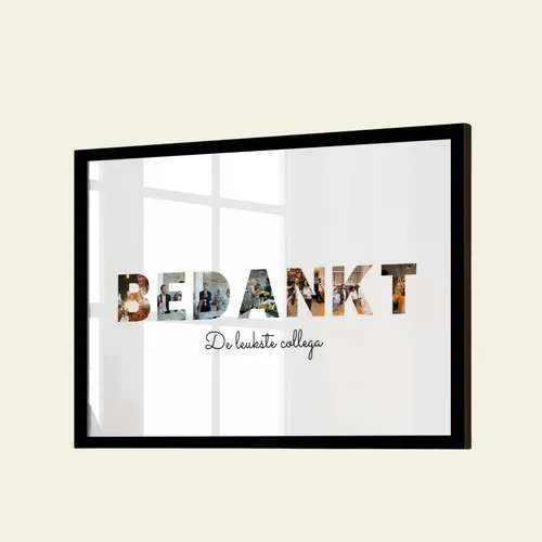 Letter collage bedankt