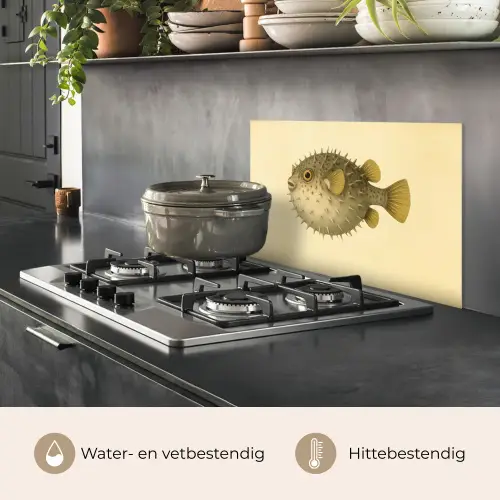 Stekels - Vis - Opgeblazen - Bruin keuken achterwand spatscherm klein -usp_NL
