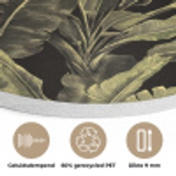 Botanisch - Bladeren - Groen Akoestische PET Vilt - Rond klein 838 -closeup_NL