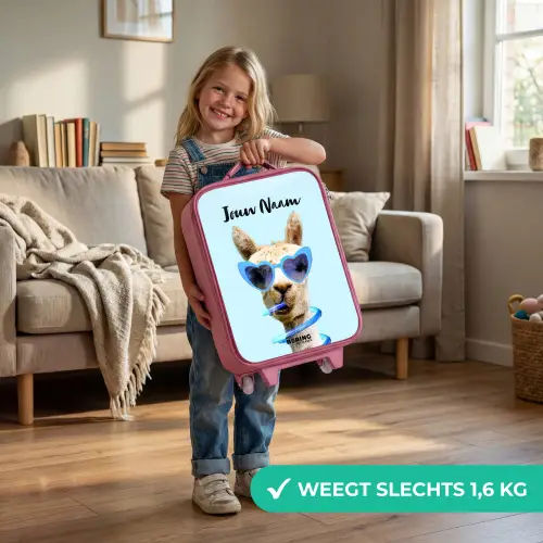 Allard Alpaca Kinderkoffer - Roze klein -sfeer2_NL