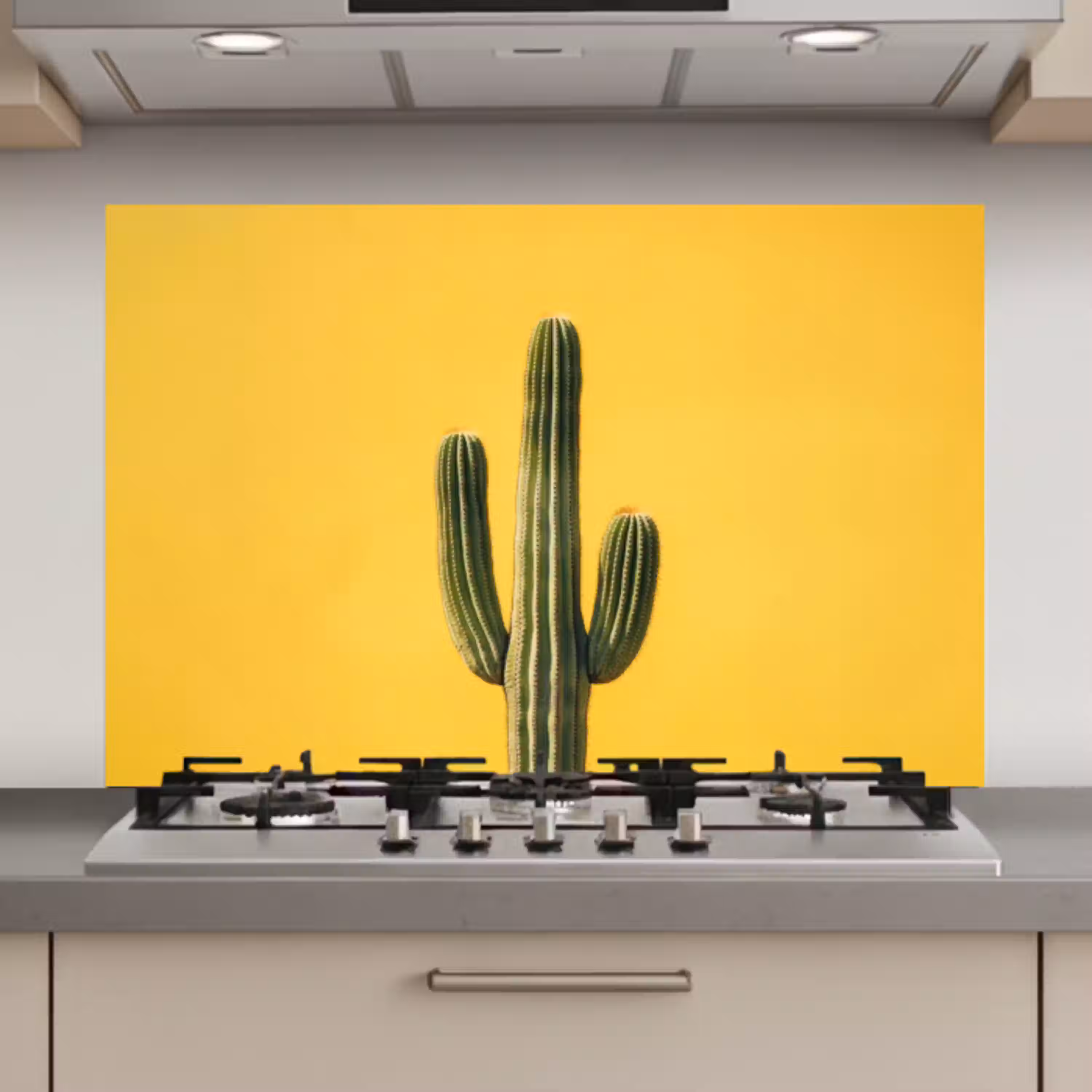 Cactus - Groen - Minimalistisch keuken achterwand spatscherm klein -3d_website