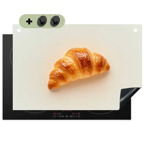 Croissant - Brood - Beige Inductie beschemer met haakjes klein -3d