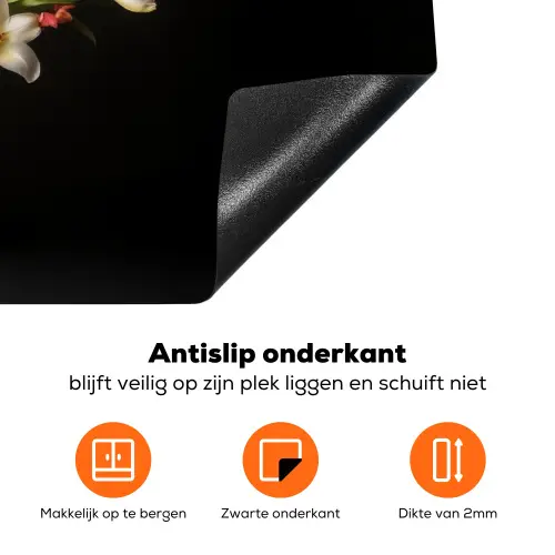 Vaas - Bloemen - Tulpen Inductie beschermer vinyl 3mm klein -zzzzzzz-td-onderkant