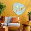 Wereldkaart - Realistisch - Blauw Wandcirkel Organisch Plexiglas middel -sfeer4