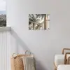 Gebouw - Palmbomen - Beige - Zon tuinposter los doek klein -sfeer8