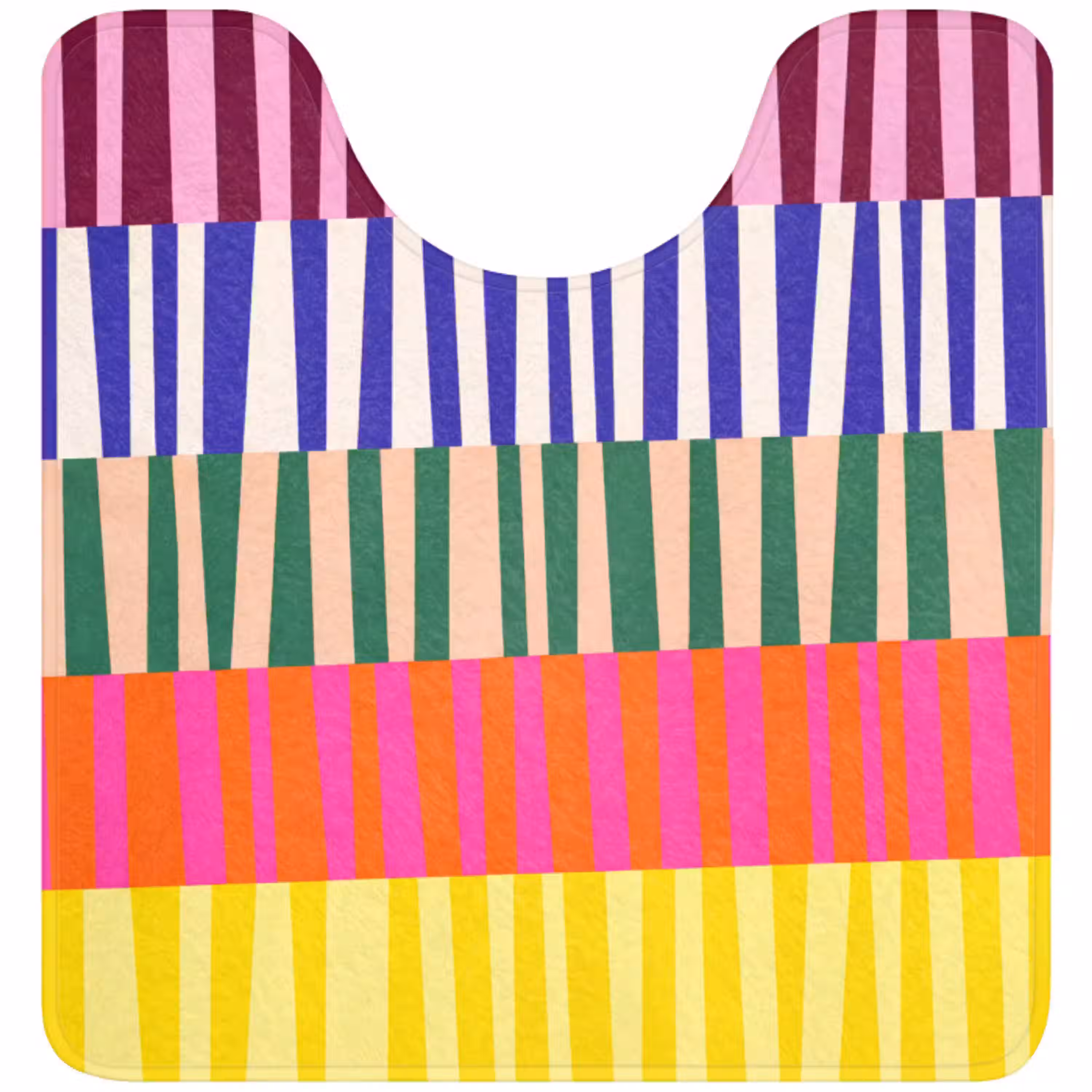 Patroon - Strepen - Abstract - Modern - Kleurrijk WCmat U-uitsnede middel -3d