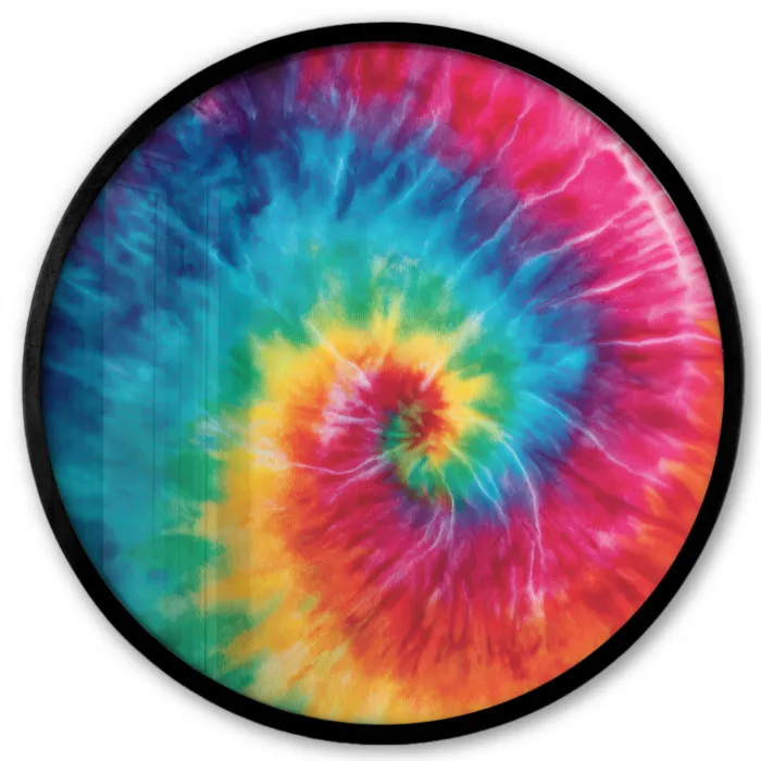 Regenboog - Tie dye - Kleurrijk - Blauw Fotolijst rond zonder passe partout klein -3d