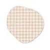Plaid - Patroon - Vierkant - Beige Wandcirkel Organisch Forex 3mm klein 629 -3d