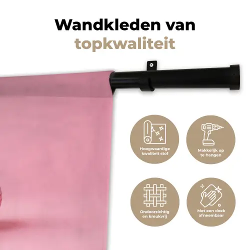 Disco - Kersen - Roze Wandkleed katoen klein -sfeer2