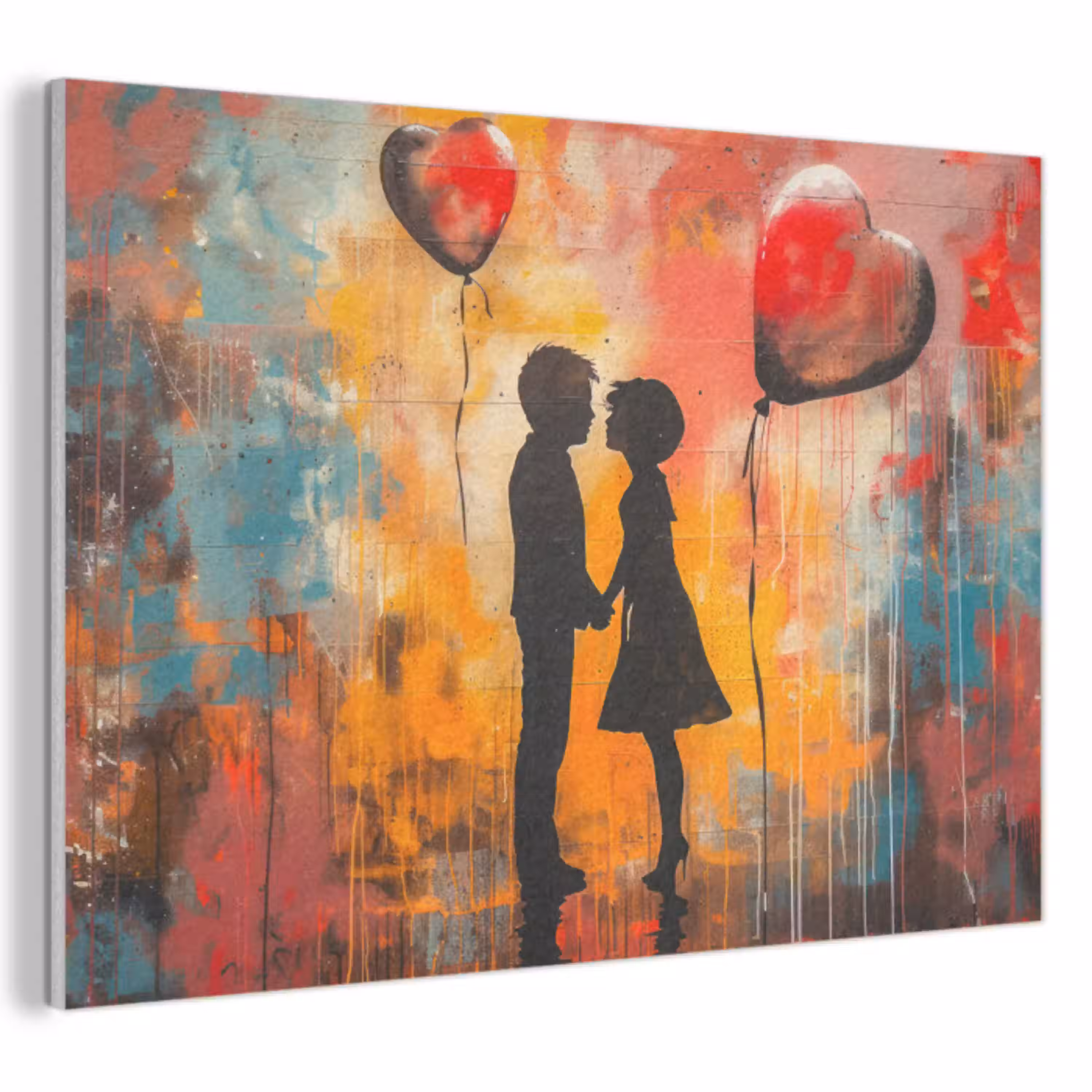 Street art - Liefde - Graffiti - Kunst - Banksy PET vilt klein -3d