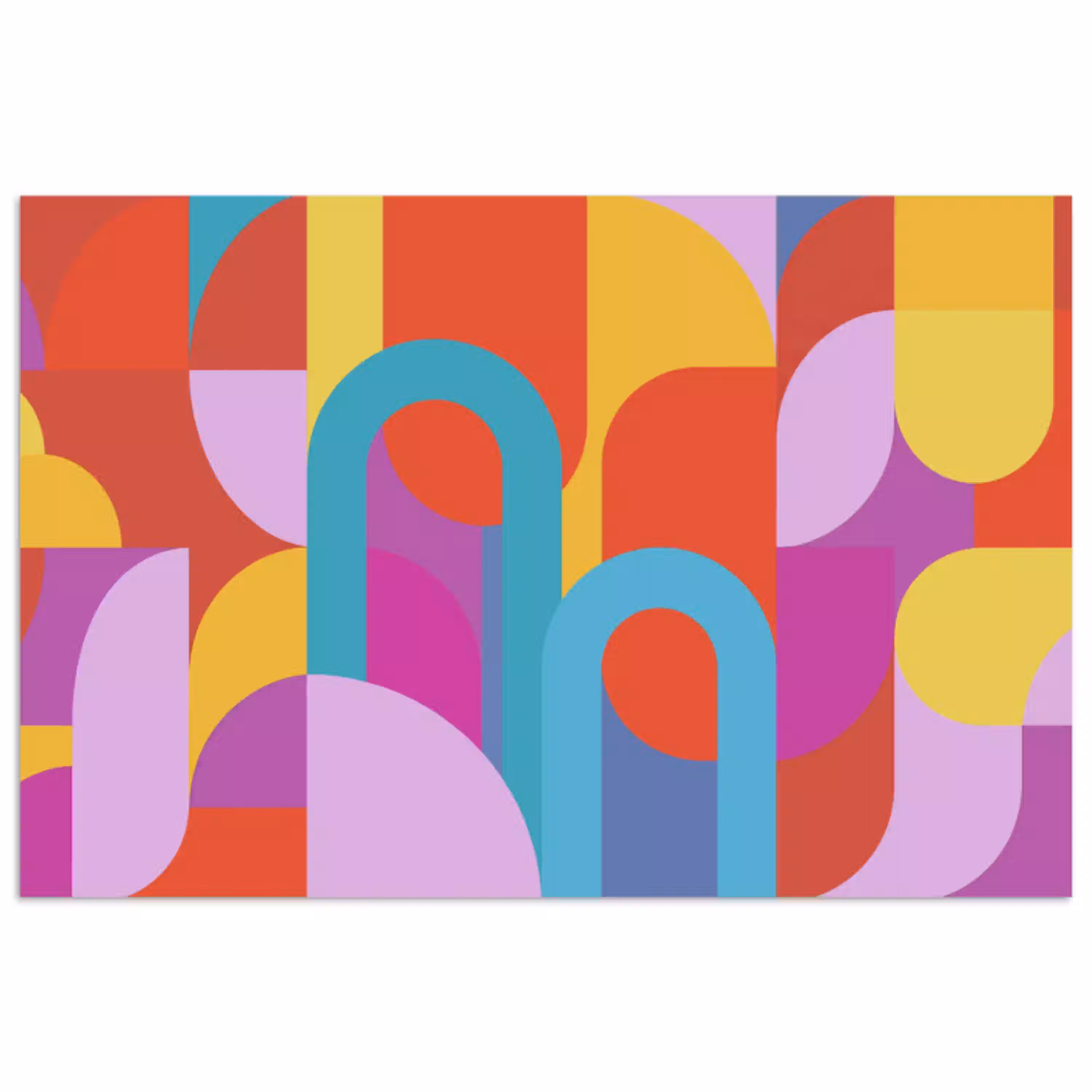 Abstract - Geometrie - Kleurrijk - Modern - Kunst poster papier klein -3d