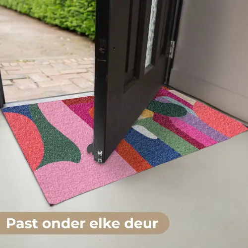 Kleurvakken - Recht - Rond - Abstract Deurmat klein -USP_NL