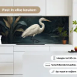 Reiger - Water - Natuur - Modern - Wit keuken achterwand 2 middel -sfeer4_NL