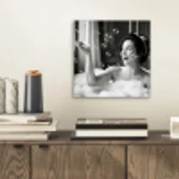 Bad - Bubbels - Zwart - Wit aluminium wit klein -sfeer1