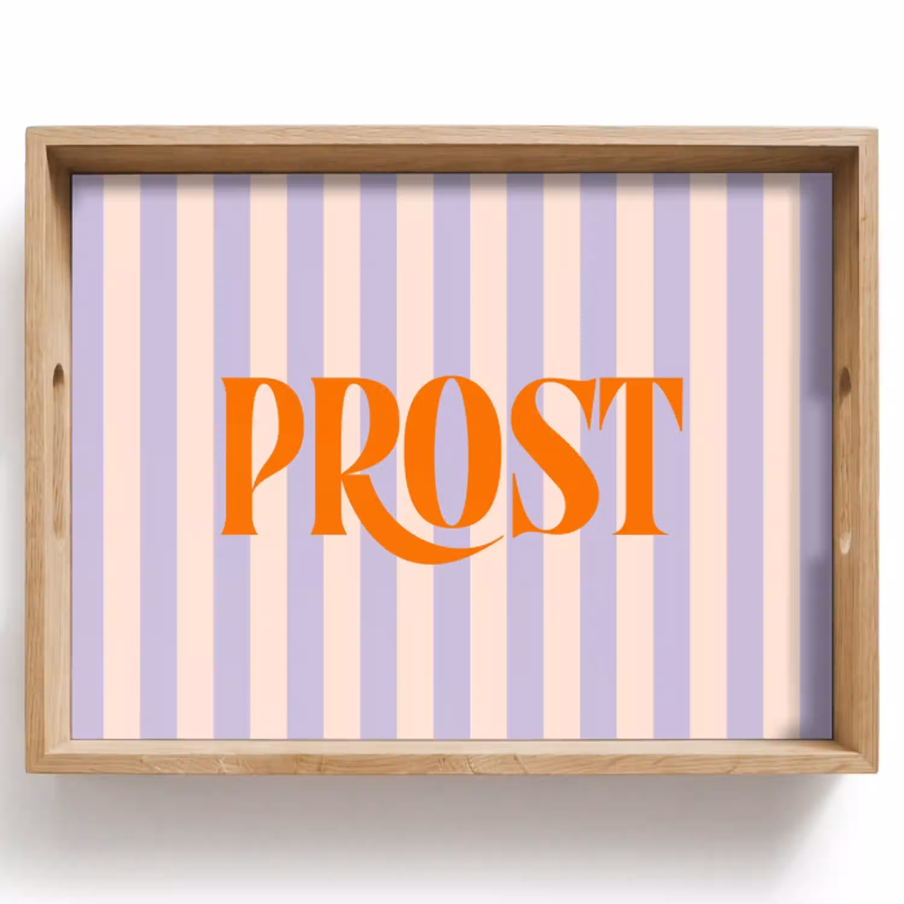 Lila - Oranje - Strepen - Prost Dienblad Rechthoek middel -z3d_shopping