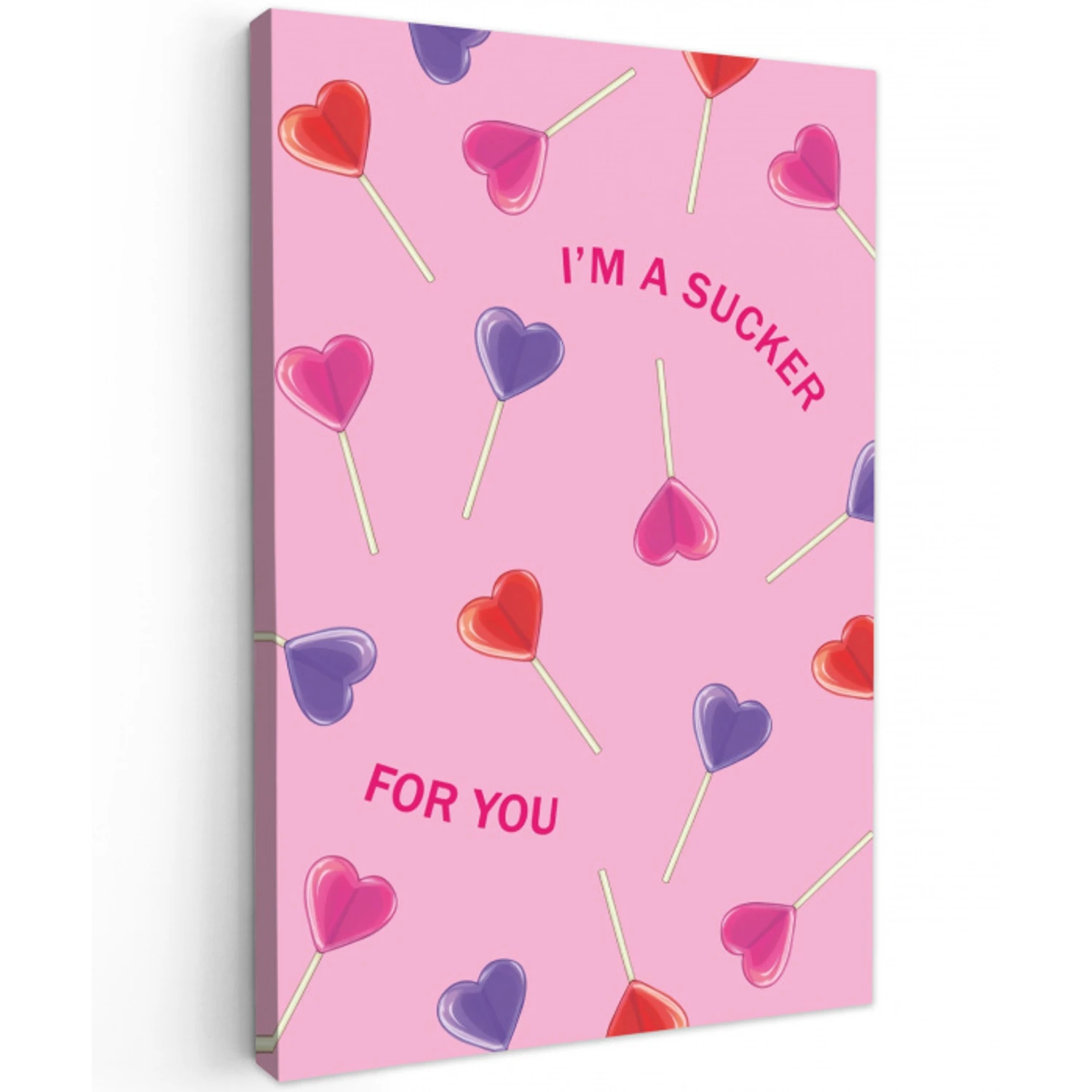 Lolly - Valentijn - Illustratie - Snoep canvas 2cm klein -z3d