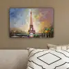 Eiffeltoren - Schilderij - Olieverf - Parijs canvas 2cm klein -sfeer3