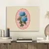 Bloemen - Blauw - Lijst - Bladeren PET vilt klein -sfeer1