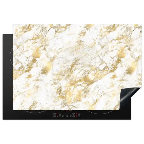Marmer - Goud - Structuur Inductie beschermer vinyl 3mm klein 276 -3d