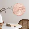 Marmer - Luxe - Roségoud - Roze - Glitter - Marmerlook Wandcirkel kunststof plaat 5mm dik klein -sfeer4