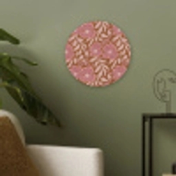 Sfeer - Bloemen - Roze Akoestische PET Vilt - Rond klein 838 -sfeer2