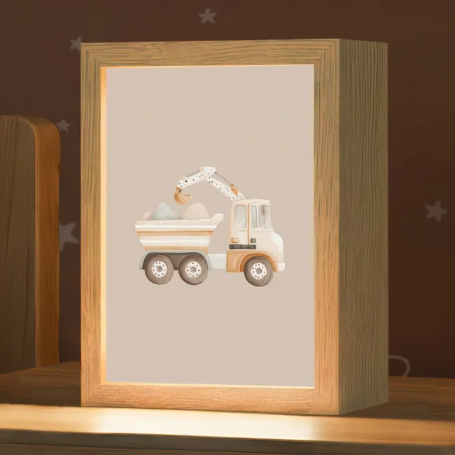 Nachtlampje - Kiepwagen - Auto - Beige