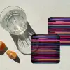 Gaming - Abstract - Lijnen - Horizontaal - Kleurrijk onderzetter kurk middel -sfeer4