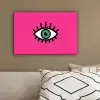 Minimalistisch - Oog - Roze canvas 2cm klein -sfeer3