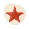 Zeester - Bobbels - Rood Wandcirkel Organisch Forex 3mm klein -3d